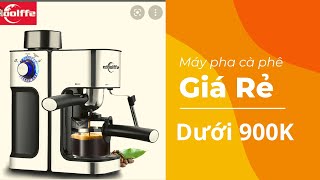 Review Máy pha cà phê giá rẻ của hãng Edoolffe pha capuchino latte Espresso Machine from LAZADA [upl. by Niowtna]