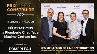 Plomberie Chauffage Maxime Croteau Inc – Prix Construire 2024  Diversité et inclusion [upl. by Sesmar977]