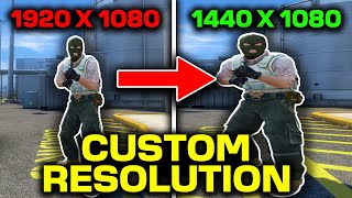 How to Play CSGO on CUSTOM Resolutions 1440x1080 amp More [upl. by Sinned]