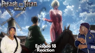 THE FEMALE TITAN IS EVIL ANIME HATER REACTS TO ATTACK ON TITAN SEASON 1 EPISODE 18 REACTION [upl. by Aicillyhp884]