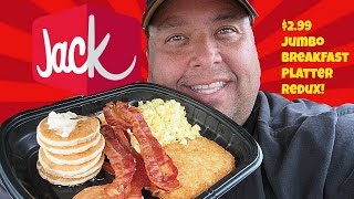 Jack In The Box® 299 Jumbo Breakfast Platter Redux Review [upl. by Odnomar]