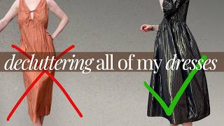 Decluttering my entire DRESS wardrobe from casual dresses to fancy dresses every single dress [upl. by Auohc]