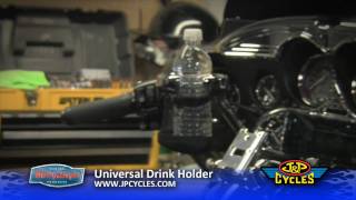 Install the Universal Drink Holder by Kuryakyn • JPCYCLESCOM [upl. by Hairaza509]