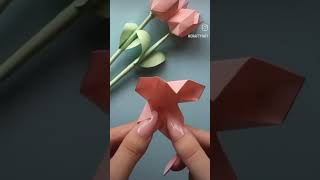 tuto de como hacer tulipanes de papel🌷📃🦋 [upl. by Rufford]