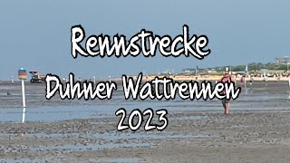 Die Rennstrecke des Duhner Wattrennen 2023 aus dem Watt  auf der Rennstrecke [upl. by Medea]