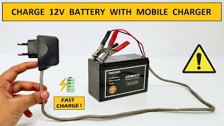 12 Volt Power Supply for 100Ah Battery Charger using Mobile Charger  220v AC to 12v DC [upl. by Yezdnil181]