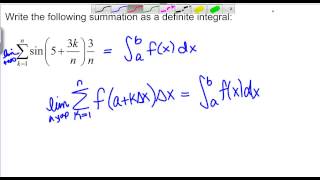 Converting a Riemann Sum to a Definite Integral [upl. by Cousins990]