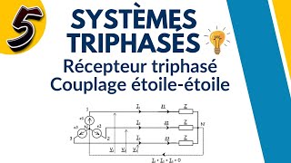 Système triphasé  Récepteur triphaséCouplage étoileétoile [upl. by Licko]