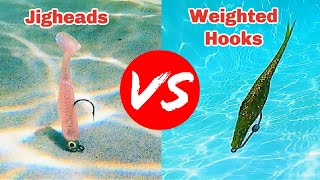 Jig Heads VS Weighted Hooks Underwater Footage amp How To Tips [upl. by Nonnac]