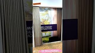 Motorised curtaincurtains motor interiordesign home homedecor interior [upl. by Eidur]