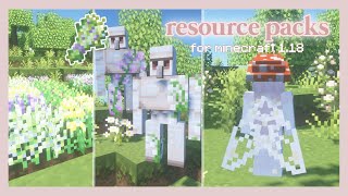 12 aesthetic resource packs  minecraft java 118 ♡ [upl. by Kamaria]