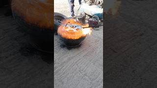 Demonstrating of how to inflate stubborn car tyre with fire FAILS 😞 😞 🤯🤯🤯🔥🔥🔥 part 896 [upl. by Letha]