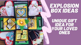 Explosion box decoration IdeasCard designs inside explosion box Small Business Idea 7 [upl. by Pan453]