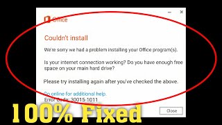 How To Fix Microsoft Office Error Code 3001510112 amp 01036 0  Office 365 Code 3001510112 [upl. by Aneelad747]