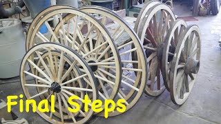 Boring the Hubs Rubber Tires amp Finishing Wagon Wheels  Engels Coach Shop [upl. by Ainnek]