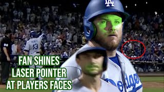 Fan shines laser pointer in players faces a breakdown [upl. by Macpherson]