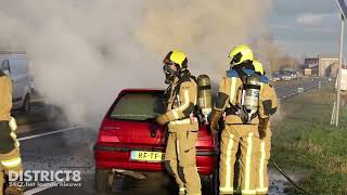 Auto spontaan in brand op Westlandroute Honselersdijk [upl. by Nievelt]