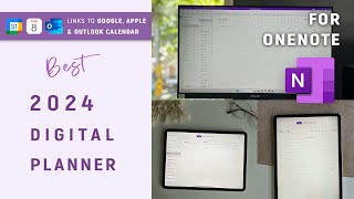 Best 2024 OneNote Digital Planner for Windows Mac iPad amp Android  2024 Planner setup [upl. by Rocker]