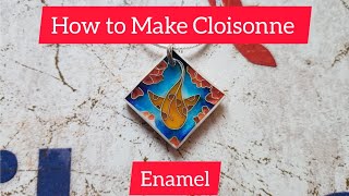 How to make this cloisonne enamel leopard shark pendant tutorial [upl. by Filide]