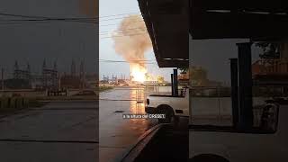 Ocurre explosión en estación eléctrica en Tabasco nmas tabasco incendio shorts [upl. by Eannej]