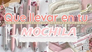 QUE LLEVAR EN TU MOCHILA 🎒 ESTE 2025🎀💗 [upl. by Anayik]