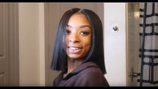 HOW TO DO A SEW IN CLOSURE BOB FT RECOOL HAIR [upl. by Boles]