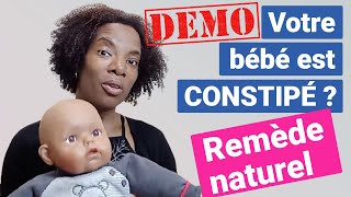 DÉMO  Comment soulager la constipation de bébé avec du coton et de leau [upl. by Merdith]