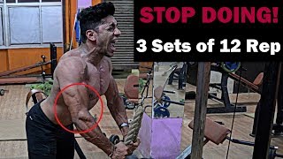 STOP DOING 3 Sets of 12 Rep  How many Sets and Reps to Build Muscle  Fat Lose Fast [upl. by Annmarie]