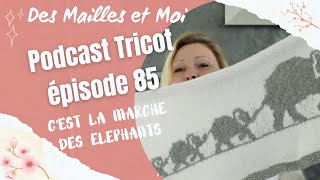 Podcast tricot épisode 85 la marche des éléphants podcasttricot vlogtricot tricot crochet [upl. by Socem615]