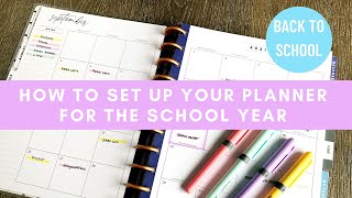 How to Set up Your Planner For The School Year Back to School [upl. by O'Toole488]