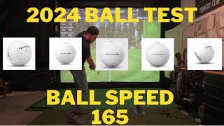 Ball Test 2024  165 mph Ball Speed  TP5X vs LEFT DASH vs PRO V1 vs AVX vs LEFT DOT [upl. by Stearn]