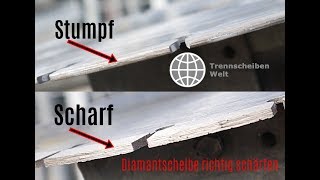 Schnelltipp  Professionelles Schärfen von Diamanttrennscheiben [upl. by Elmore]