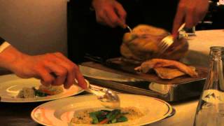 GUINEA HEN FOR TWO At Restaurant Guy Savoy in Paris France [upl. by Ahsha]