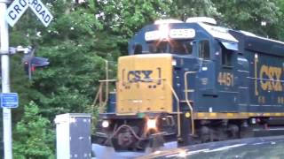 WPMI61 with CSX GP402 4451 and its New Cast K5LA Horn on the Vineland Secondary in NJ [upl. by Neela]