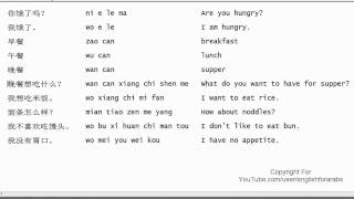 eating phrases part 1 Chinese Beginners Tutorial 9 [upl. by Eba]