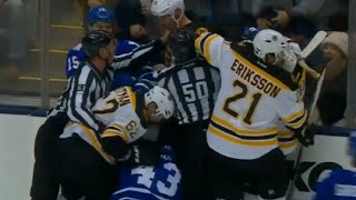 Kadri and Chara Exchange Cross Checks After Hit on Seidenberg [upl. by Araht]