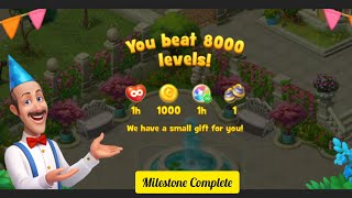 Gardenscapes  8000 Level Milestone Completed  👑 [upl. by Ludwigg]