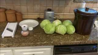 Fermenting Cabbage  Sauerkraut in a Harsch Crock Pot  Part 1 [upl. by Betti]