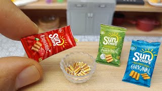 Satisfying Opening Miniature Sun Chips Packs  ASMR Miniature Foods  Mini Kitchen Chips and Sweets [upl. by Rog673]