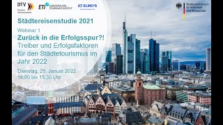 Insightwissen Städtetourismus Webinar 1 „Zurück in die Erfolgsspur“ [upl. by Garrott981]