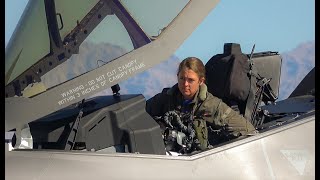 UNITED STATES AIR FORCE FIRST FEMALE F35 DEMO PILOT  KRISTIN quotBEOquot WOLFE  AVIATION NATION 2022 4K [upl. by Sigler]