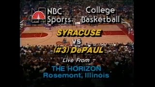 Feb 1981  Syracuse Orangemen at DePaul Blue Demons Full NBC Broadcast [upl. by Akirret]