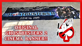 Ghostbusters 2 Original Cinema Banner Unboxing [upl. by Nadler]