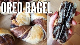 OREO BAGELS  Recipe  Taste Test [upl. by Ttennaj664]