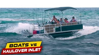 Pontoon Deep Sea Fishing and Rough Inlet  Boats vs Haulover Inlet [upl. by Alexandro]