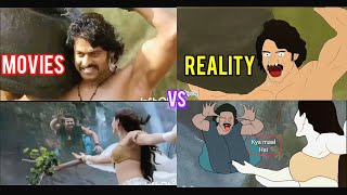 BAHUBALI MOVIE VS REALITY  PART  1 2D ANIMATION  funny comedy videoAnimatedcinamaticuniverse [upl. by Nosral142]