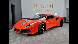 FERRARI 488 PISTA 2019 ROSSO SCUDERIA Walkaround by AURUM International [upl. by Yedrahs437]