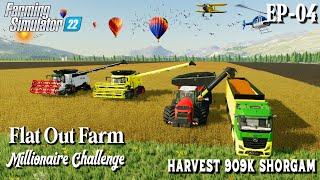 909000 L Sorghum harvested from one field  EP04  Flat Out Farm  Farming Simulator 22 [upl. by Aicnom800]