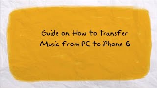 How to transfer music from PC to iPhone 6 [upl. by Ytirehc954]