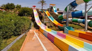 Color Splash  bunte Steilrutsche  Aqualand SainteMaxime [upl. by Judah589]